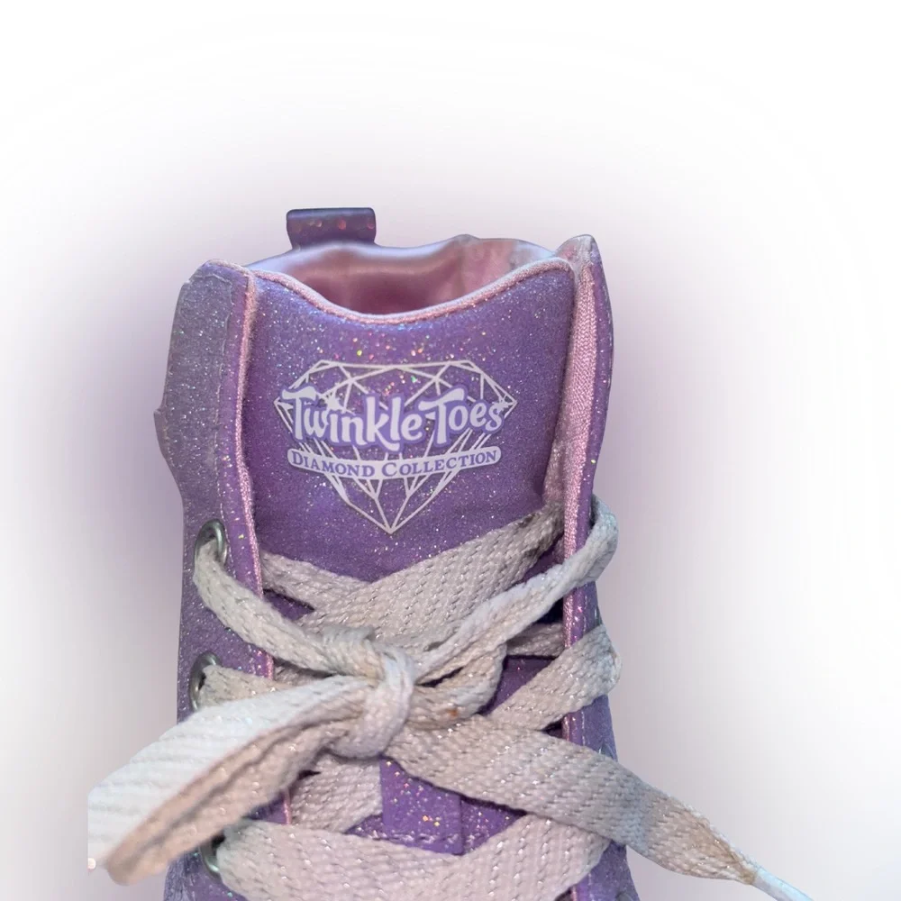 Skechers Twinkle Toes Diamond Collection Light Up High Tops Girls Size 13 - Picture 3 of 7